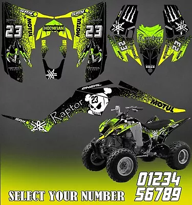 $166 • Buy Yamaha Raptor 350 Graphics Kit 2004 2006 2009 To 2014 Decals Stickers Atv Utv