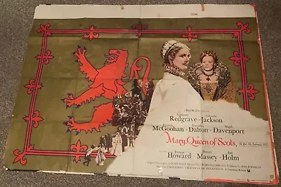 Original 1972 Mary Queen Of Scots Quad Movie Cinema Poster - Glenda Jackson • £35