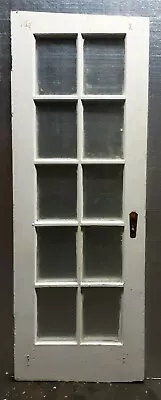 28 X79  Antique Vintage Old Wooden Wood Interior French Door Window Wavy Glass • $449.99