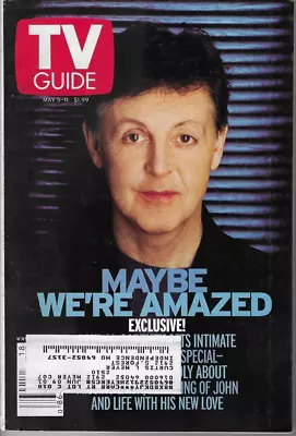 TV Guide Magazine May 5-11 2001 Vol 49 No 18 Paul McCartney Cover Beatles • $8.49
