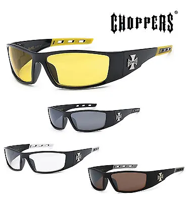 1 PAIR Choppers Mens Riding Biker Motorcycle Day Night Glasses Sunglasses C50 • $10.95