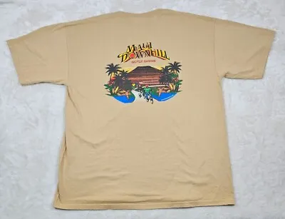 Gildan Ultra Cotton Graphic Tshirt Adult XL Beige Short Sleeve Maui Down Hill • $12.65