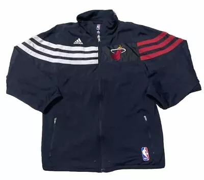 Miami Heat Adidas Jacket Mens S  Full Zip Track Warmup • $22.49
