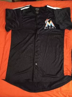 Miami Marlins Jersey Mens Xl Black Baseball  • $26.40