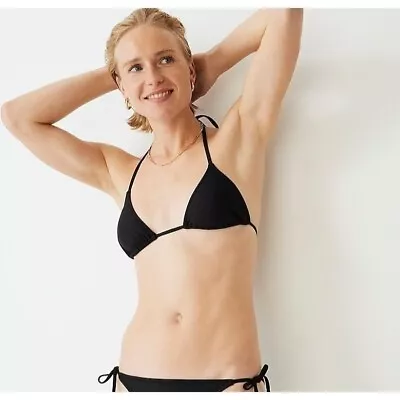 J.Crew Womens String Bikini Top Black XXL • $16.99