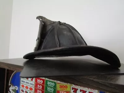 Vintage Leather Carins Fire Helmet  High Eagle-used • $575