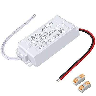 LED Power Supply 12V - LED Driver 12W 1A- 110V AC To 12V DC Converter For LED... • $17.18