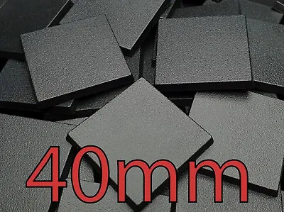 40mm Square Plain Wargaming Plastic Bases Warhammer Brand New Wargames • £3.39