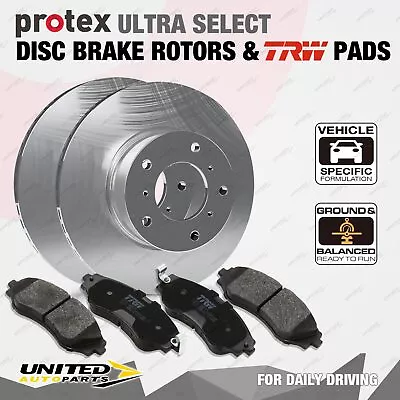 Front Protex Ultra Select Disc Brake Rotors + TRW Pads For Alfa Romeo GTV 2.0L • $341.97