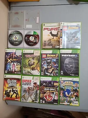 $18.99 • Buy Xbox 360 Games Lot Of 12 Guitar Hero,Batman 1 And 2,Payday 2,Fallout 3/New Vegas