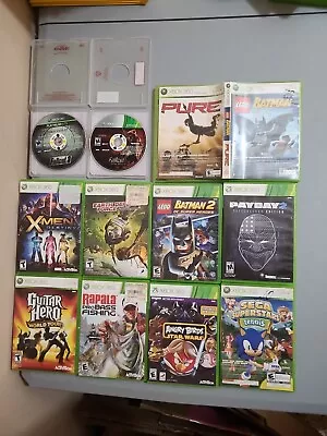$18.99 • Buy Xbox 360 Games Lot Of 12 Guitar Hero,Batman 1 And 2,Payday 2,Fallout 3/New Vegas