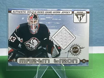 2001-02 Pacific PS Titanium Martin Biron/Miroslav Satan Double-Sided Jersey #66 • $2.49