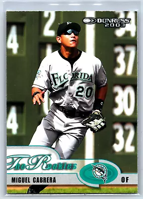 2003 Donruss Rookies & Traded #7 Miguel Cabrera Marlins • $4.50