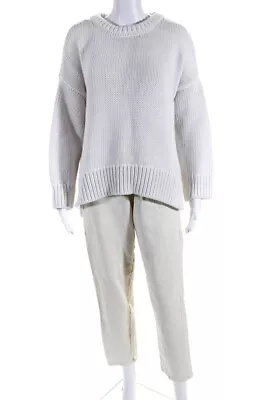 Zara Knit Zara Home Womens Chunky Knit Sweater Pants White Ivory Size M L Lot 2 • $40.81