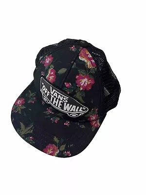 Vans Black Floral Baseball Mesh Cap • £10