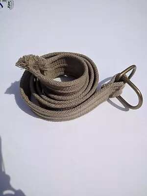 Men's Thick Khaki Canvas D-ring Belts Length: 50  • $6.50