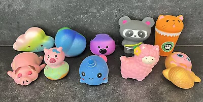 Massive Bundle Of 10 X Squishies - Peach Pigs Llama Narwhal Mermaid Cloud • $15