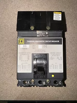 Square D Circuit Breaker Fa36030 - 30 Amp 3 Poles Brand New No Box • $260