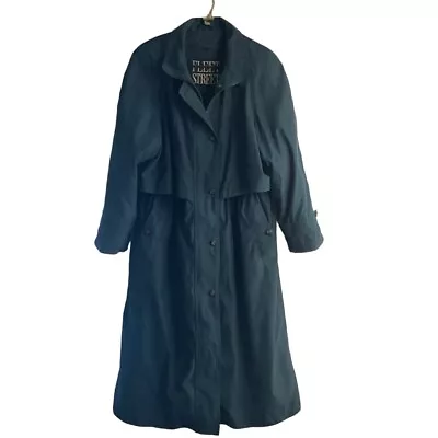 Vintage Fleet Street Trench Coat Women's 12 Forest Green Removable Lining • $24.99