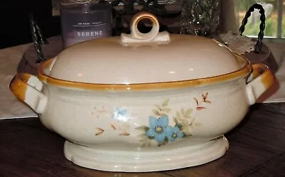 Mikasa Garden Club Day Dreams Covered Soup Tureen Blue Floral Japan EC 461 • $49.99
