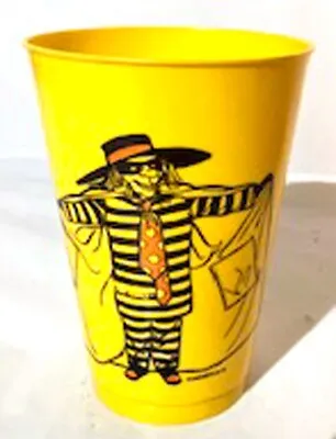 Vintage 5  Mcdonald's Hamburglar Yellow Plastic Cup • $3.99