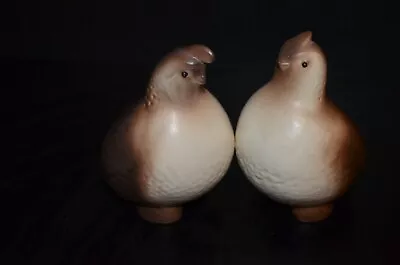 Vintage MCM Roselane Hagen-Renaker Male Female Quail Bird Ceramic Figurines VTG • $27.95