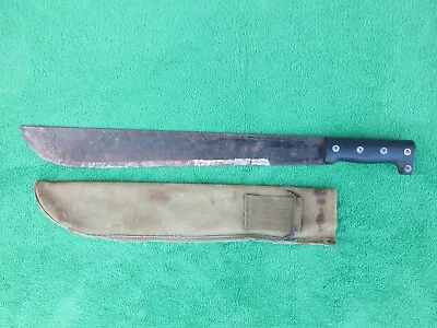 Vintage Japanese Machete Fixed Survival Jungle Knife W/ Sheath 23  Japan • $42.99