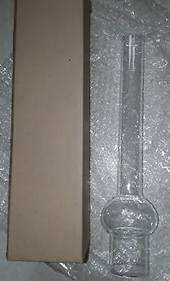 Round Bulge OIL LAMP CHIMNEY Glass (10 1/4)  Height X 53 Mm (2  1)  Base • £13.95
