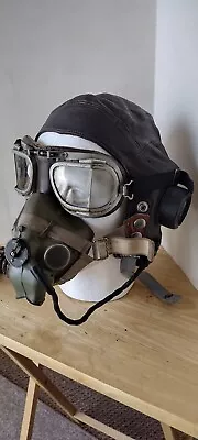 WW 2 RAF Type-c Flying Helmet And H Type Mask And Goggles • £950