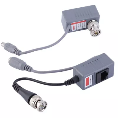 CCTV Coax BNC Video Power Balun Transceiver To CAT5e CAT6 RJ45 Connector • $8.29