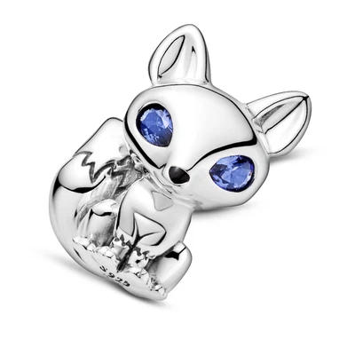 $37 • Buy PANDORA Charm Sterling Silver ALE S925 BLUE EYED FOX NEW  799096C01 FI