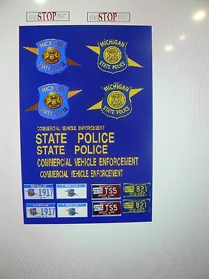 Michigan Motor Carrier/State Police Vehicle Decals 1:10  R/C Scale • $15.59