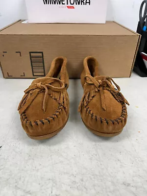 Minnetonka Womens Kilty Moccasin - Brown - 9.5- 402-BROWN-9.5- Pre-Owned • $27