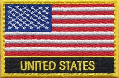 United States Of America USA Flag Embroidered Patch - Sew Or Iron On • £5.50