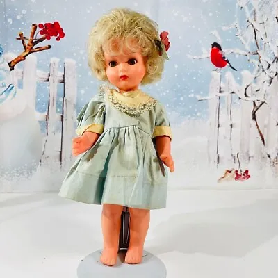 Vintage UNEEDA Crying Baby Girl Doll Vinyl Head Jointed Plastic Body 12  • $23.72
