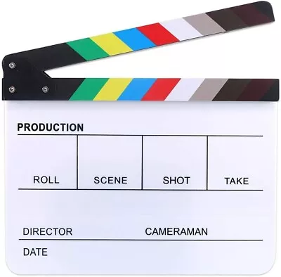 Directors Film Clapper Board Acrylic Color Stick Film Slate 10x12  Dry Erase • $21.75