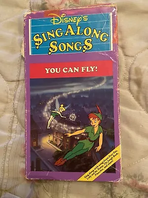 $14.99 • Buy Disney’s Sing Along Songs You Can Fly VHS Peter Pan Tinker Bell Vintage VG