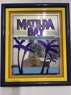 Bar Mirror Framed Wall Art Pub Decor Matilda Bay Wine Cooler Advertising 16 X19  • $52