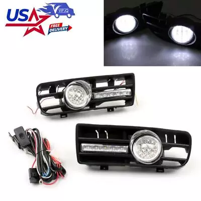 Fog Light 5 LED Front Bumper Grille DRL Lamp For 99-04 VW Golf MK4 GTI TDI USA • $63.87