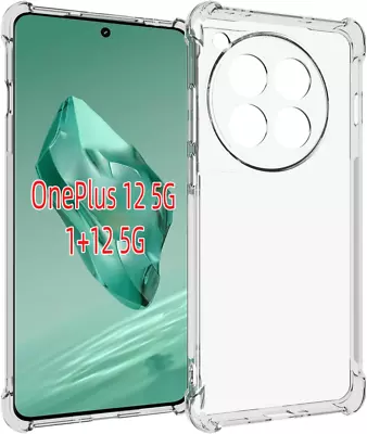 Case Oneplus 12 1+ 12 Case Clear TPU Four Corners Cover Transparent Soft • $19.75