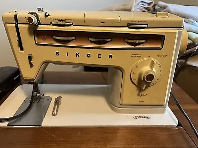 Vintage Singer Sewing Machine In Table • $400