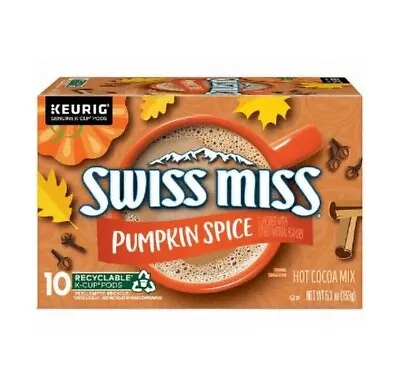 Swiss Miss Pumpkin Spice Hot Cocoa Keurig 10 K-Cups Pods NEW • $7.99