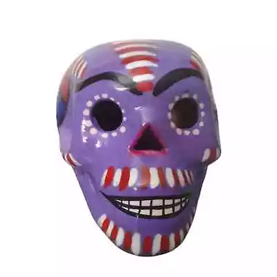 Hand Painted Ceramic Sugar Skull Mexico Day Of The Dead Calavera Dia De Folk Art • $13.94