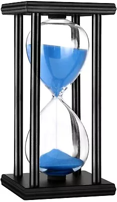 Wooden Hourglass Timer Creative Gifts Office Decor  30 Minutes Blue • $37