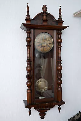 Victorian Walnut  Large Vienna Wall Clock • £85
