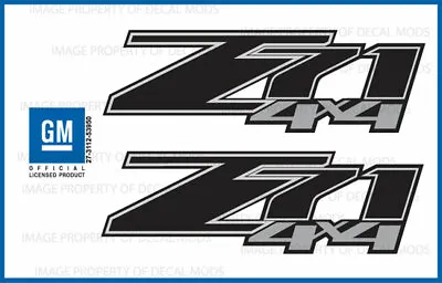 2007 - 2013 Chevy Silverado Z71 4x4 Decals - FBLK GM HD Black Stickers Set FG9A9 • $23.96