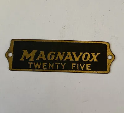 1930s MAGNAVOX Twenty Fine Transistor RADIO ORIGINAL BADGE LABEL • $19.99