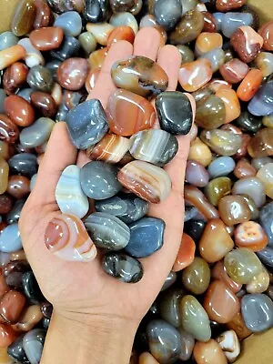 Tumbled Stones Assorted - Mixed Polished Agate Crystals - Bulk Crystals Blend • $11.95