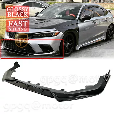 For Honda Civic Sedan Hatch 2022-2024 Gloss Black VIP Style Front Bumper Lip Kit • $41.99