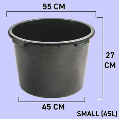 Durable Plasterers/builders Mortar Mixing Round Buckets: Available In 45L And 65 • £15.99